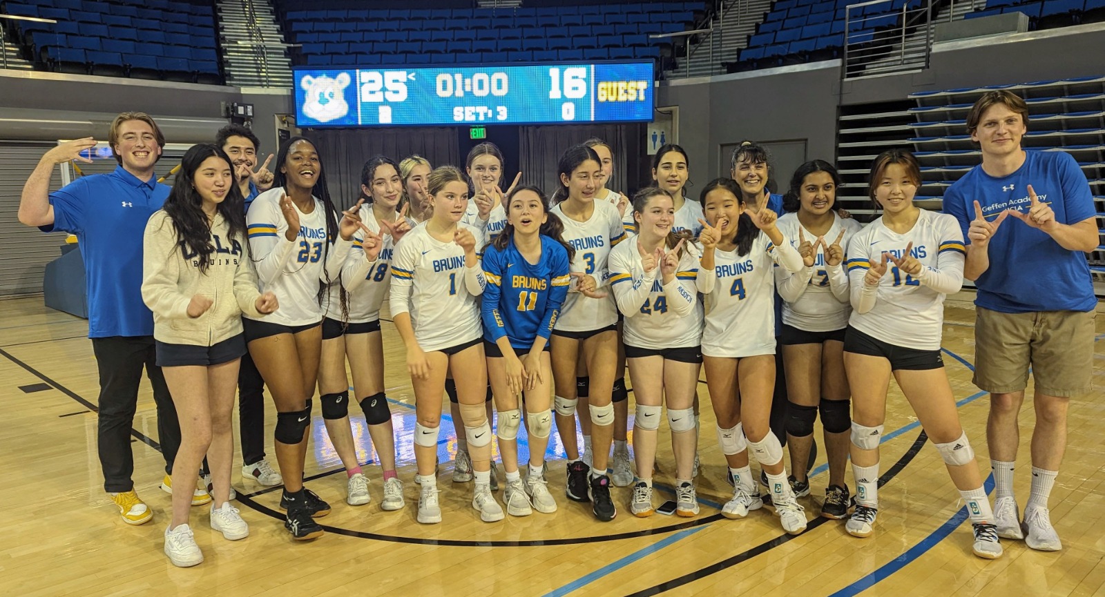 Girls Varsity Volleyball in Pauley Pavilion